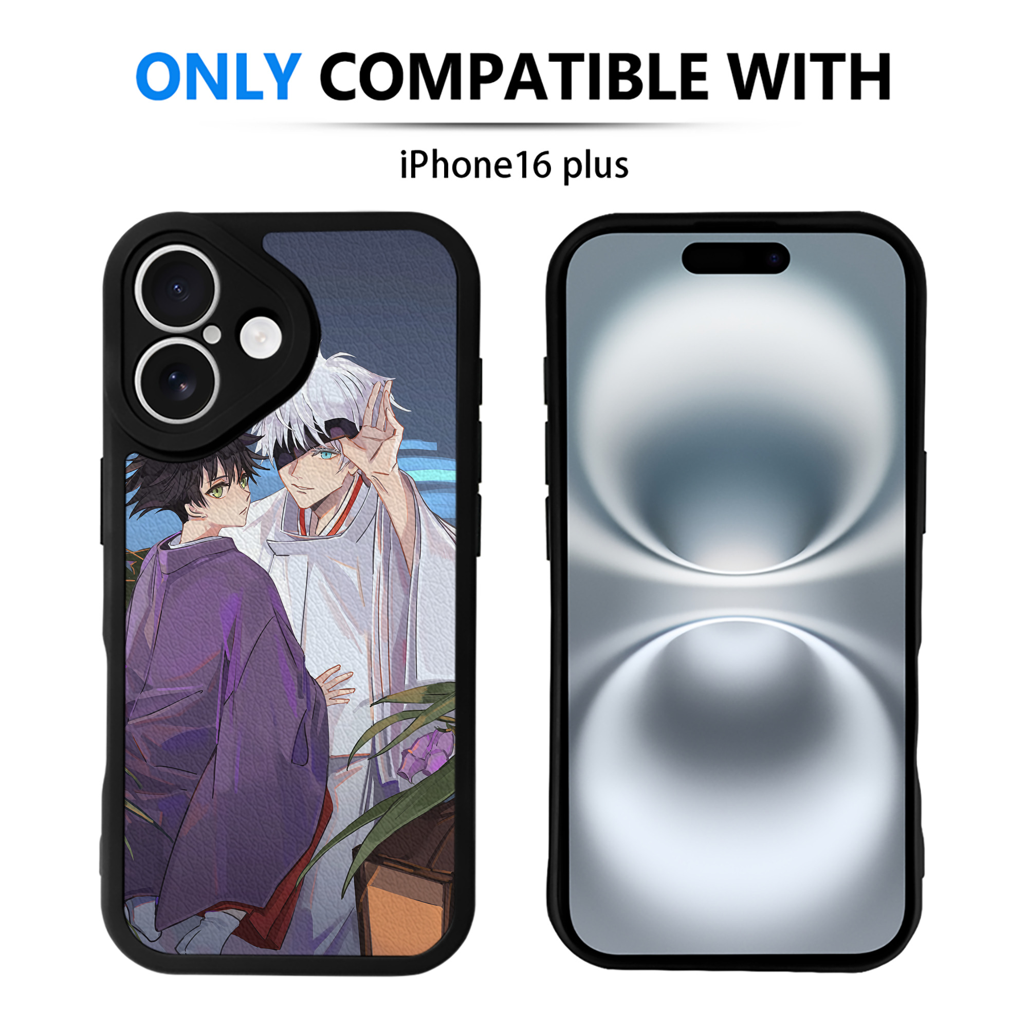 （画像用） 呪術廻戦 Jujutsu Kaisen 【iPhone 16シリーズ対応】シリコンスマホケース（レザー調） 材質：シリコン